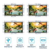 Pantalla Publicitaria Digital LED LCD de 32 Pulgadas, Kiosco con Pantalla Táctil Android IP65, Señalización Digital para Montaje en Pared, Tienda Minorista