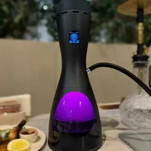 Trong Kho bán buôn cho thông minh hookah xách tay nhựa không có than điện tử Shisha Đen Matt điện HMD Shisha - Product Image 1
