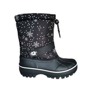 Bottes d'hiver noires fantaisie pour enfants en gros – Nouveau design, personnalisables, imperméables, thermiques, antidérapantes, avec soutien de la voûte plantaire - Product Image 4
