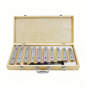 Glockenspiel en métal à 10 tons, Xylophone en forme de brique avec boîte, Instrument de percussion Orff pour enfants, jouet musical éducatif précoce pour enfants - Product Image 3