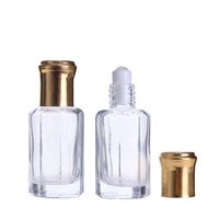 Botol Attar Oud Arab Berkualitas Tinggi 3ml 6ml 12ml dengan Tutup Sekrup Emas, Parfum Kaca atau Minyak Gaharu dalam Botol Mini