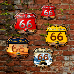 Cổ điển xe máy sơn kim loại dấu hiệu bia cổ điển ô tô thể thao siêu anh hùng Trek tuyến đường 66 người đàn ông hang động nhà để xe - Product Image 4