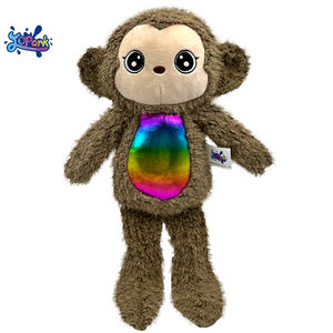 JOPARK Peluche <span class=keywords><strong>raton</strong></span> <span class=keywords><strong>laveur</strong></span> à oreilles arc-en-ciel scintillantes Peluche <span class=keywords><strong>de</strong></span> <span class=keywords><strong>famille</strong></span> Peluches animaux brillantes Peluche pour enfant Cadeau avec longue queue colorée - Product Image 6