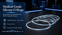 Anillo de Sellado (O-Ring) de Silicona para Uso Médico, Fabricado en China por OEM, Moldeado por Compresión, Lubricación Interna, VAMAC, AEM, Goma Impresa, Auto PPAP