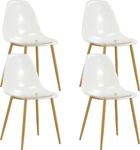 Прозрачные стулья для столовой акриловые стулья с призраком с прозрачным сиденьем
