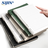Carnet à spirales personnalisable A4/B5/A5, couverture détachable et confortable, fournitures scolaires pour étudiants