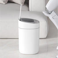 Poubelle intelligente 15L Petite poubelle de cuisine intérieure en plastique Poubelle à capteur d'induction automatique pour seau à couches de salle de bain