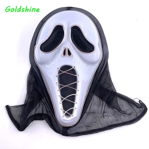 Máscara LED de Halloween 2024 con Diseño de Cara Espeluznante y Pico Cosido para Fiestas, Graduaciones, Diwali y Ramadán - Product Image 2