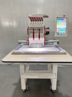 Mini machine à broder numérique à plat avec configuration multi-aiguilles pour la création de monogrammes sur serviettes et tissus cadeaux pour ateliers de démarrage