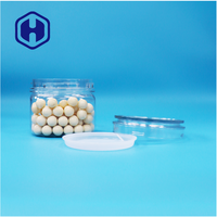 Pot de stockage transparent de qualité alimentaire en PET avec couvercle à vis pour thé café sucre en conserve aliments et collation-étanche sans BPA