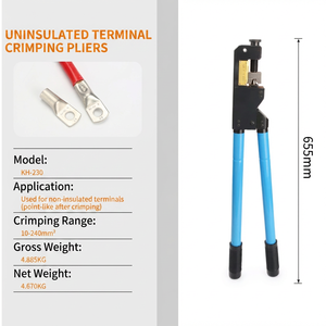 Herramientas KH-230 Alicates de crimpado de terminales Y.O. grandes 10-240mm, crimpadora de cables de entrada frontal de grado industrial - Product Image 4