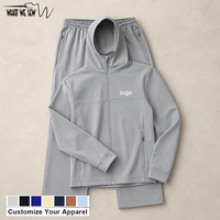 Ensemble de survêtement personnalisé avec logo imprimé, pantalon de jogging et sweat à capuche, ensemble de jogging, coupe-vent en nylon tissé pour hommes