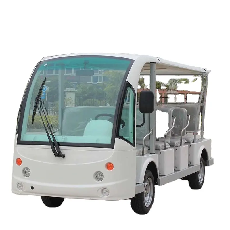 72V 11 kursi Bus wisata elektrik desain baru mobil terbuka elektrik Bus wisata untuk turis wisata