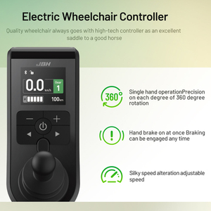 Khung gấp Xe Lăn Điện cường độ cao sợi carbon đen kim loại hộp carton CE xe lăn phụ kiện 6 km/h lớp II - Product Image 2