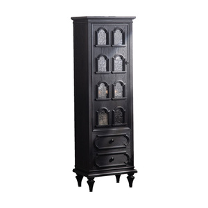 Chuqi Slim Black Hallway <b>Cabinet</b> Multi Layer Storage Wine <b>Cabinet</b> Display Kitchen <b>Cabinet</b> - Product Image 5