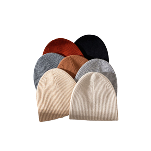 Bonnets d'hiver en <span class=keywords><strong>cachemire</strong></span> pur pour femmes - Logo personnalisé de créateur, luxe, mode, tricot chaud, tissu côtelé courant, pour les voyages d'affaires - Product Image 1