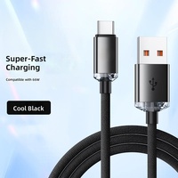 Câble de charge rapide Type-C PD 1m 5A en nylon tressé écologique pour téléphones mobiles Android et lecteurs de codes-barres