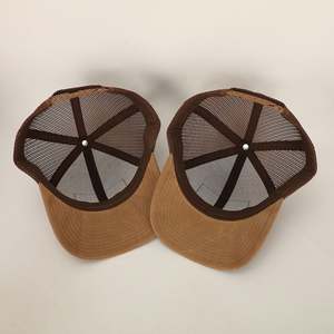 BSCI, venta al por mayor, gorra de papá deportiva personalizada de 6 paneles, gorra de camionero clásica Oem de algodón marrón con logotipo de parche bordado de alta calidad - Product Image 6