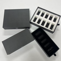 Boîte à fermeture magnétique en carton avec laminage mat de luxe et revêtement UV personnalisé, boîte cadeau pour 12 stylos, flacon de peptides