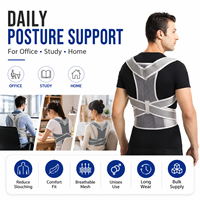 Cinturón Corrector de Postura Ajustable de PU con Malla Transpirable Invisible Bajo la Ropa para Trabajo de Oficina - Proveedor Mayorista OEM
