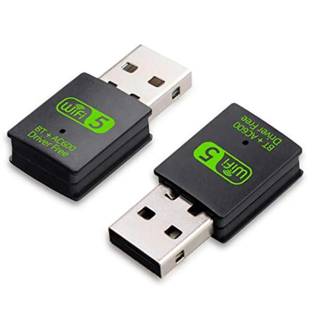 Bộ Chuyển Đổi Usb Wifi 600Mbps 5Ghz 2 Trong Một Wifi Và BT Dongle 600Mbps Máy Tính Xách Tay Không Dây Note 11 Pro 5G Bên Ngoài