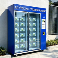 Distributeur automatique haut de gamme AIT avec refroidissement thermoélectrique pour fruits, légumes et boissons, acceptant espèces, pièces et code QR