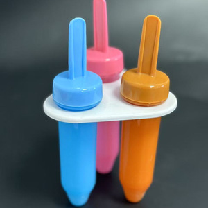 Plastic Popsicle Mold 3 Compartment <b>Ice</b> <b>Cream</b> <b>Maker</b> With Sticks For Freezer Safe Use - Product Image 2