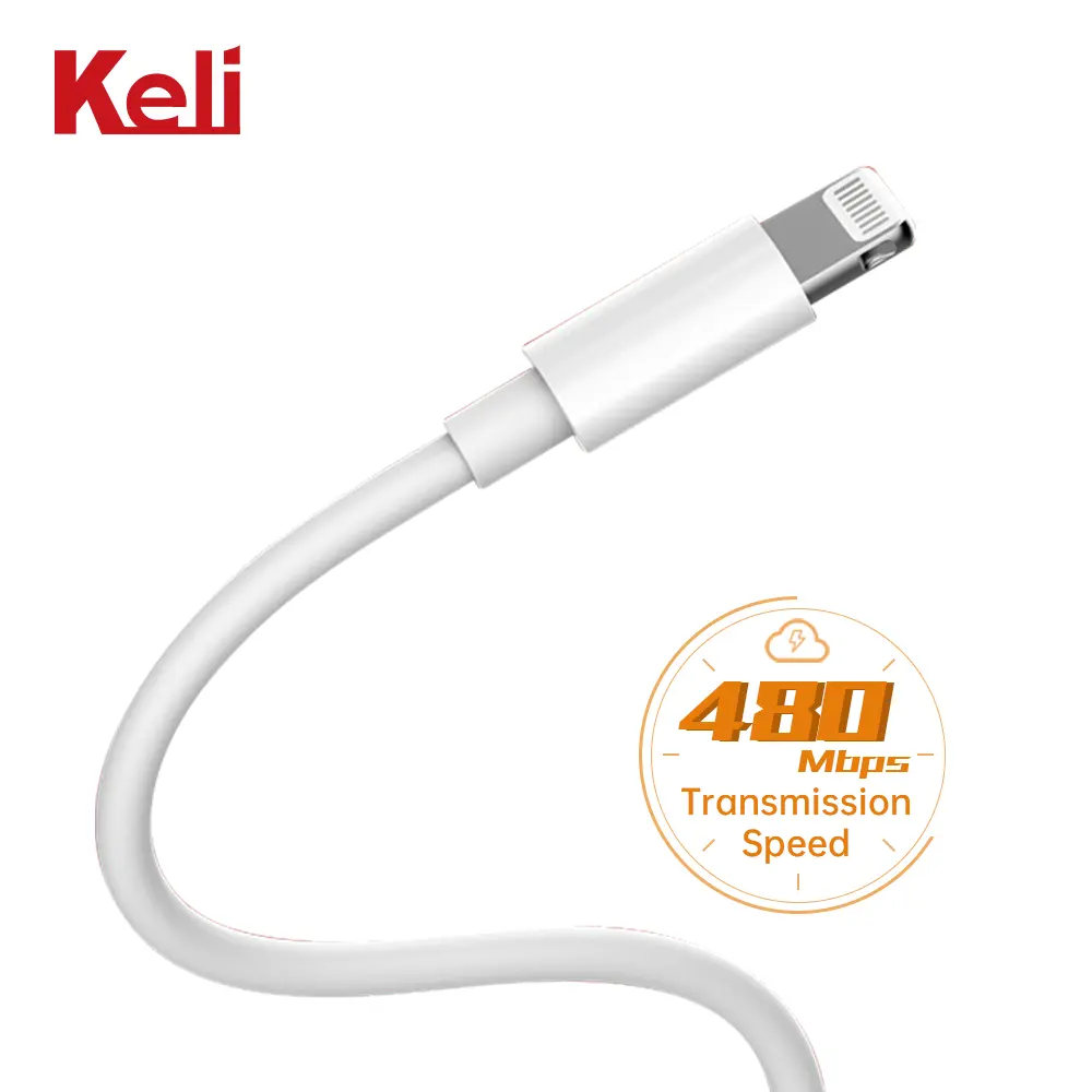Keli Usb Charger Cable For Iphone 13/14 Lightning Cable For Apple X/11/12 2.4a Charging Cable For Iphone Charger