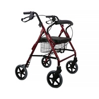 Chariot de courses pliable à quatre roues en alliage d'aluminium certifié CE, style américain, réglable en hauteur, pour personnes âgées