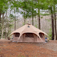 Tente de camping portable, épaisse, imperméable, quatre saisons, double couche, une chambre, pour famille, fête en plein air, 6-8 personnes