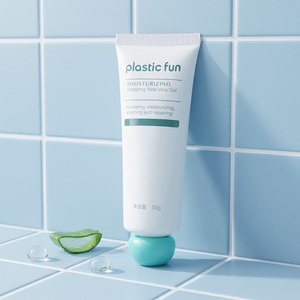 Popular Tubo de Crema de Plástico Blanco Personalizado con Diseño de Gorra, Lindo Envase Cosmético para Cuidado de la Piel con Impresión Serigráfica PCR - Product Image 1