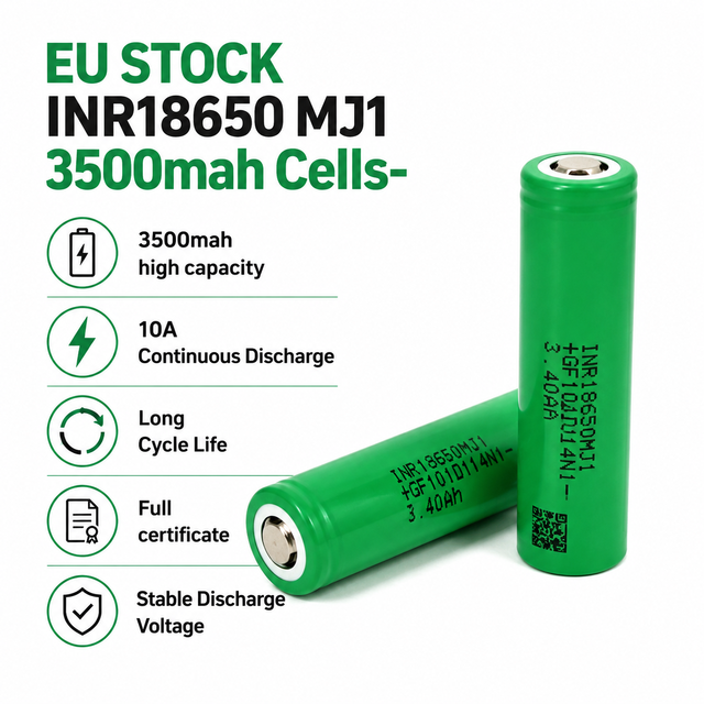 High Capacity 18650 MJ1 3500mah 10A Li-ion Battery 3.6V Rechargeable Lithium Ion Cell for OEM Battery Pack Solution
