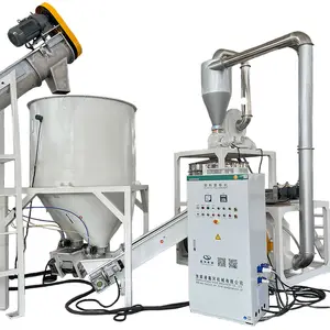 SMF series kontrol otomatis makan PVC plastik rotor grinder mesin dengan penghilang debu perangkat kaku plastik mill