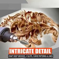 Sculpture sur bois gravure foret fraise sculpture racine outils travail du bois en Stock