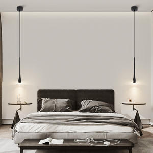 Lámpara Colgante LED Moderna Minimalista de Estilo Italiano, Diseño de Autor, Larga, Totalmente de Cobre, Altura Ajustable, Regulable, para Bar o Sala de Estar - Product Image 5