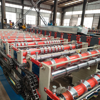 Machine de profilage personnalisée économique pour tôles de toiture galvanisées, machine de formage à froid double couche, machine de fabrication de tuiles
