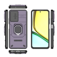 Couverture arrière en TPU magnétique antichoc avec étui de protection pour objectif de caméra pour OPPO Realme C67 4G C55