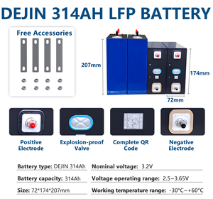 DEJIN314AH เก็บพลังงานแสงอาทิตย์เกรด A + แบตเตอรี่<span class=keywords><strong>3</strong></span>.2V 8000เซลล์ Lifepo4 + รอบสำหรับระบบเก็บพลังงานแสงอาทิตย์ในบ้าน - Product Image 2