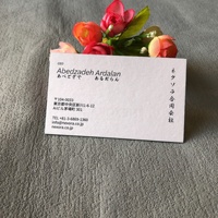 Tarjetas de Visita Personalizadas de Cartulina Blanca de 600 g/m² con Logotipos Grabados en Relieve de Lujo e Impresión de Bordes Coloridos para una Marca Premium