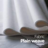 Vente en gros de linge de lit d'hôtel en satin tissé 250TC, polycoton, percale 40s, tissu uni blanc en rouleau, literie extra large