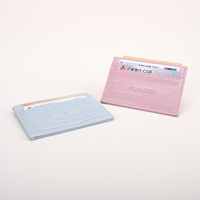 Glampkg Étui à cartes d'identité portable ultra-mince personnalisable, porte-cartes élégant en cuir PU avec plusieurs fentes