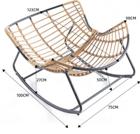 Meubles de salon au Design Unique, canapé inclinable à bascule relaxant pour adultes, chaise à bascule en rotin