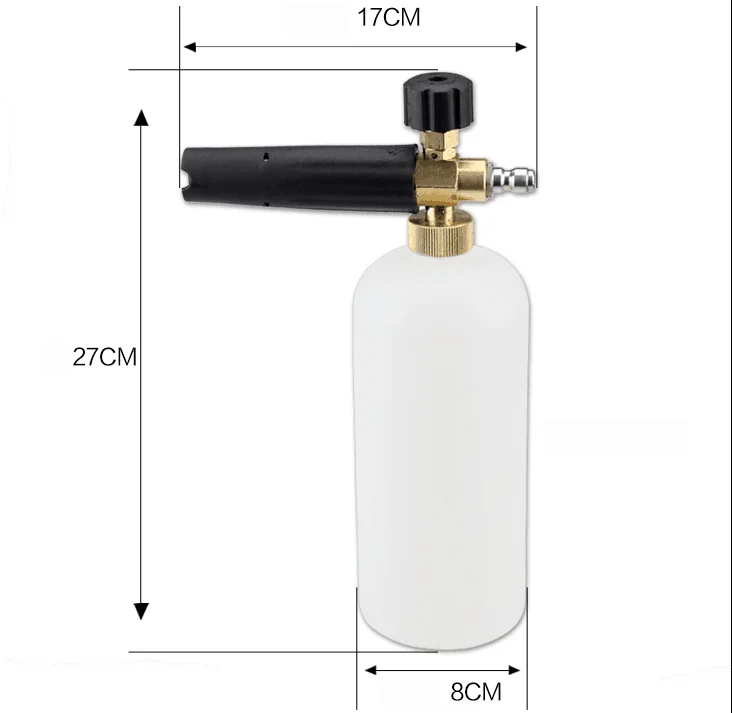 Регулируемая пушка для снежной пены, пистолет-распылитель для мойки автомобиля/сопло с быстроразъемным фитингом 1/4 дюйма