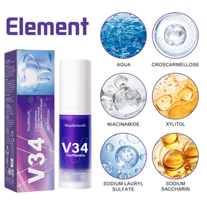 Mousse nettoyante pour les dents West&Month V34, blanchiment des dents, soin des gencives, haleine fraîche, dentifrice en format pression - Product Image 5