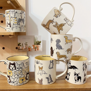 High Quality Wholesale 650Ml <b>Large</b> Capacity Hand-Painted Cute Drinking Porcelain <b>Mug</b> BSCI/LFGB Certified Microwave Dishwasher - Product Image 1