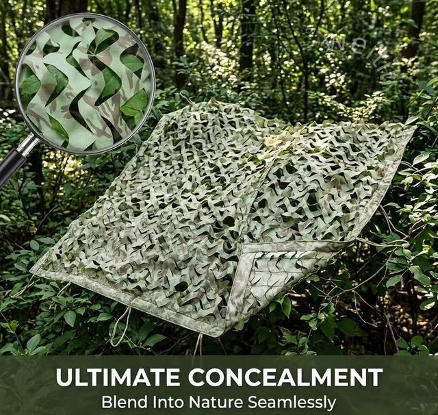 3D Leafy Turkish Camouflage Net Anti-Radar & Anti-Infrared Camo Netting