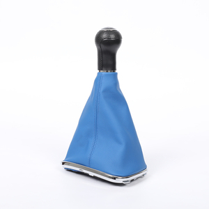 Pomo de Palanca de Cambios de 5/6 Velocidades para Volkswagen <span class=keywords><strong>Bora</strong></span> <span class=keywords><strong>Jetta</strong></span> MT 1998-2004 Golf 4 IV MK4 GTI R32, Funda de Cuero PU - Product Image 5