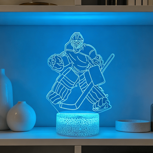 Cool 3D Ice Hockey Design Sports Club Decoration 16 Color Changing LED Night <b>Light</b> with Acrylic Lamp Holder Sports Gift - Product Image 5