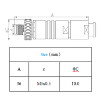 L'automatisation industrielle IP67 IP 68 Étanche Droite rapide snap lock dans circulaire M5 3pin 4pin 5pin mâle assemblée connecteur