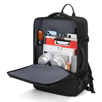 Tas punggung bisnis multifungsi pria, ransel USB untuk bepergian, ransel Laptop bepergian